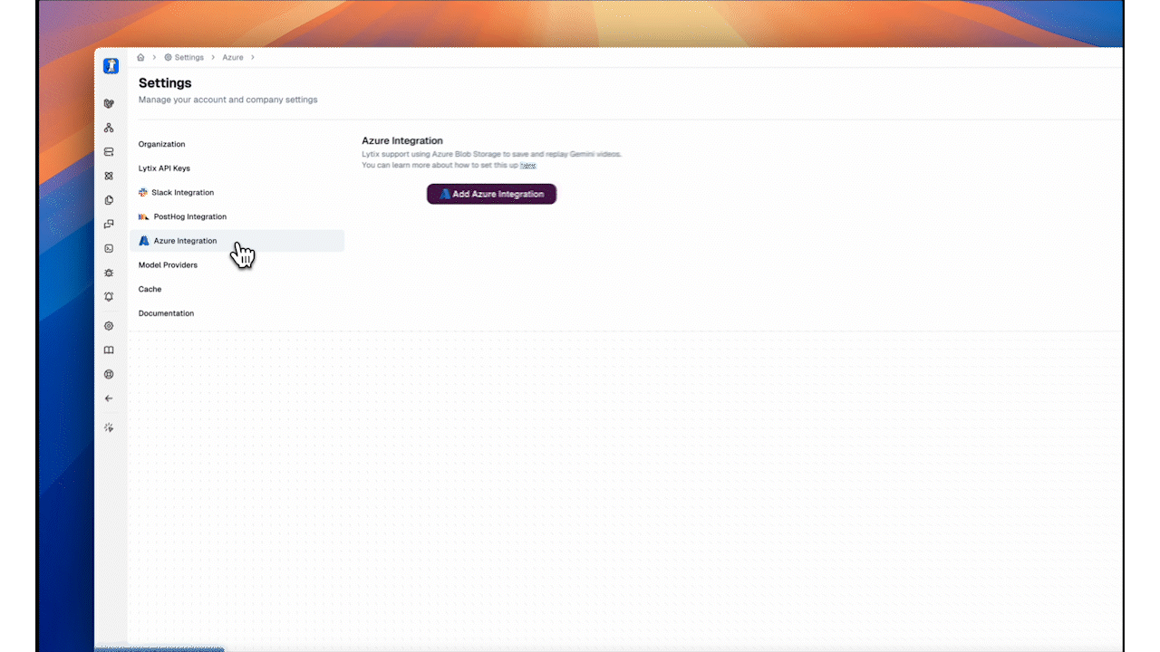 Add Azure Integration